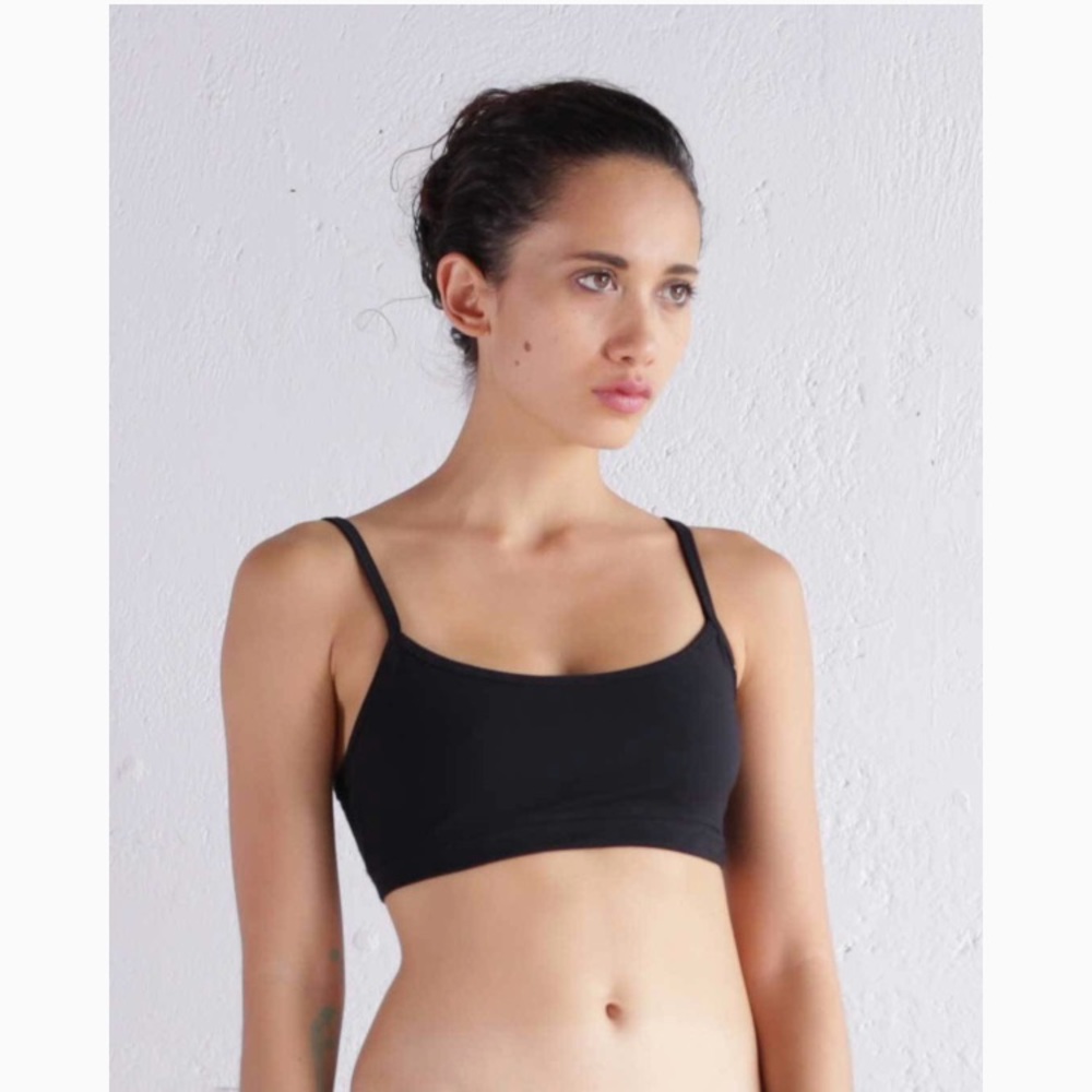 Eleven44 Black sport bra organic cotton